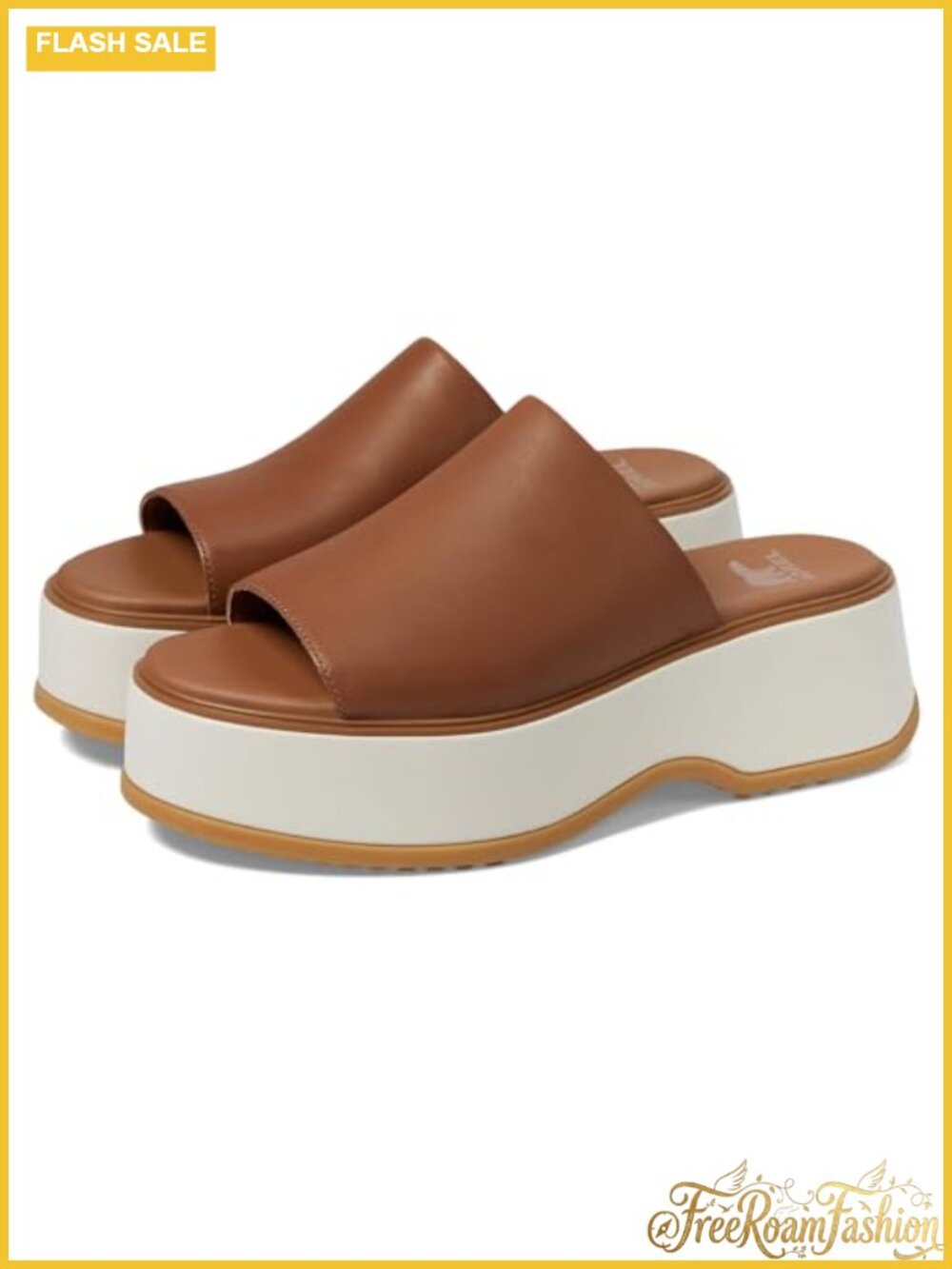 SOREL Dayspring Slide Sandals Leather Platform Slip On